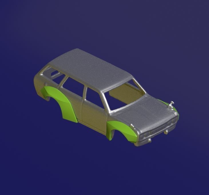 Pandem Style Wide Body Kit for Hot Wheels Datsun 510 Wagon or Sedan - Resin