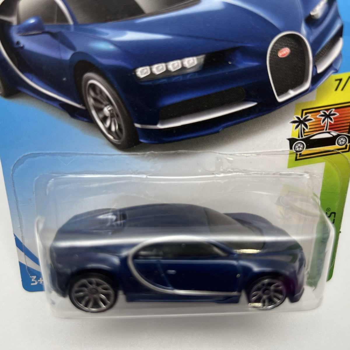 HOT WHEELS 2019 M/L #236/250 '16 Bugatti Chiron 7/10 HW Exotics blue