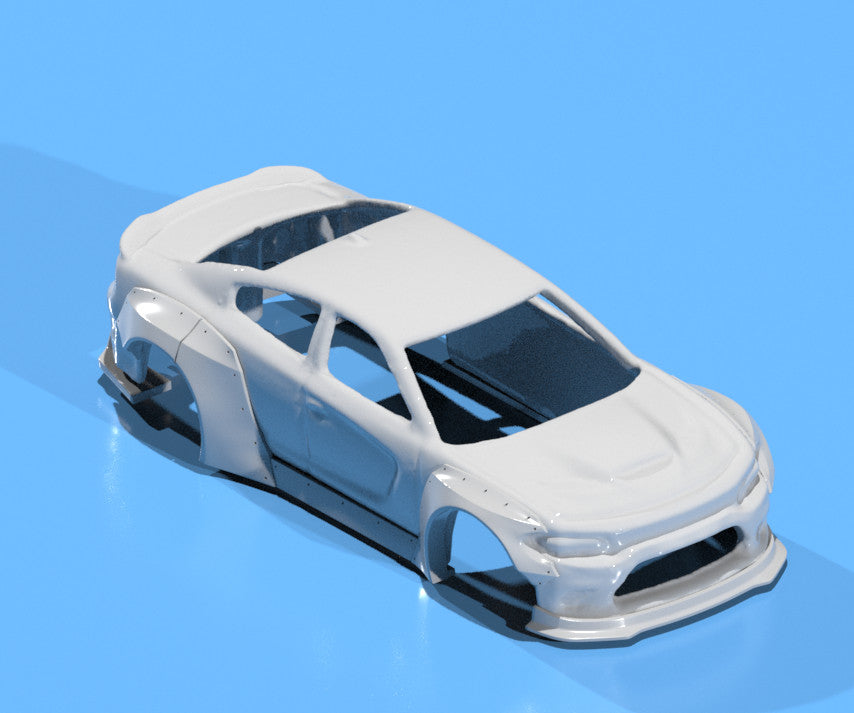Pandem Style Wide Body Kit For Hot Wheels '15 Dodge Charger SRT - Resin