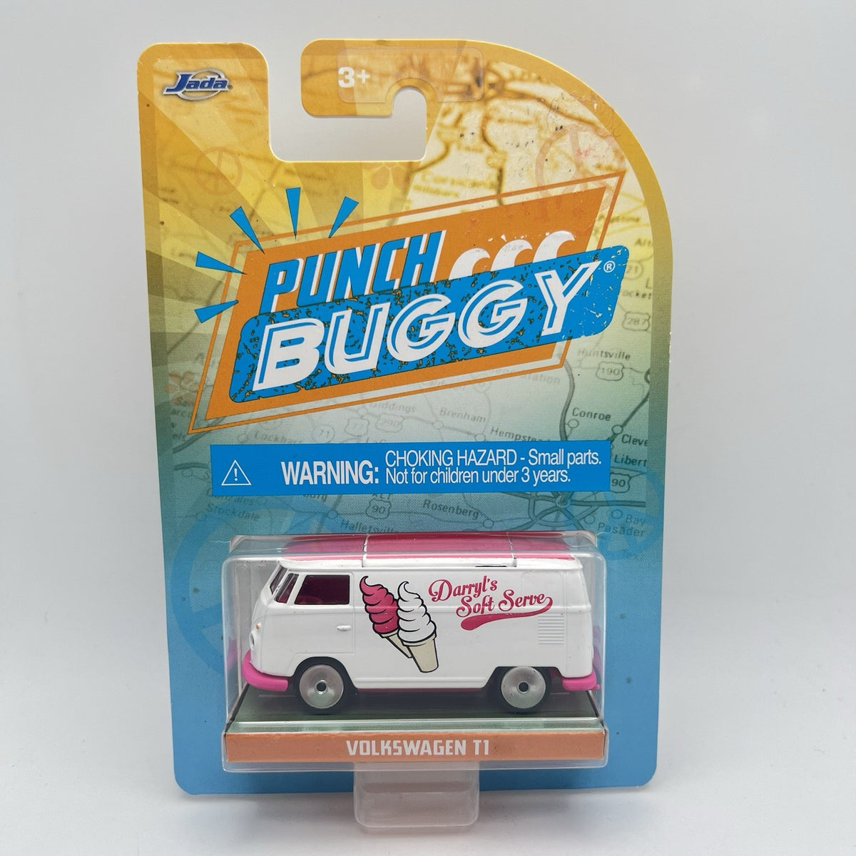 Jada Punch Buggy Slug Bug Volkswagen T1 Microbus Darryl's Soft Serve Diecast Car