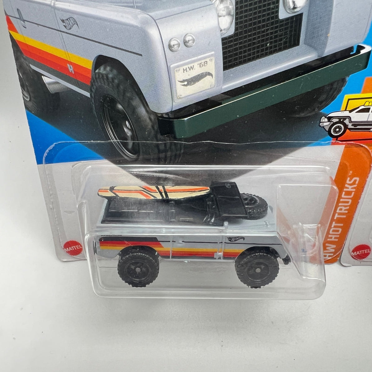 Hot Wheels Land Rover Series II Lot of 2 Hot Trucks Gray & Baja Blazers Green