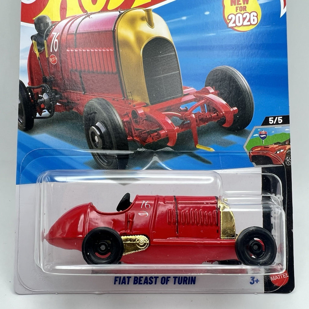 Hot Wheels 2026 Fiat Beast Of Turin Red 5/5 Drop Tops 131/250