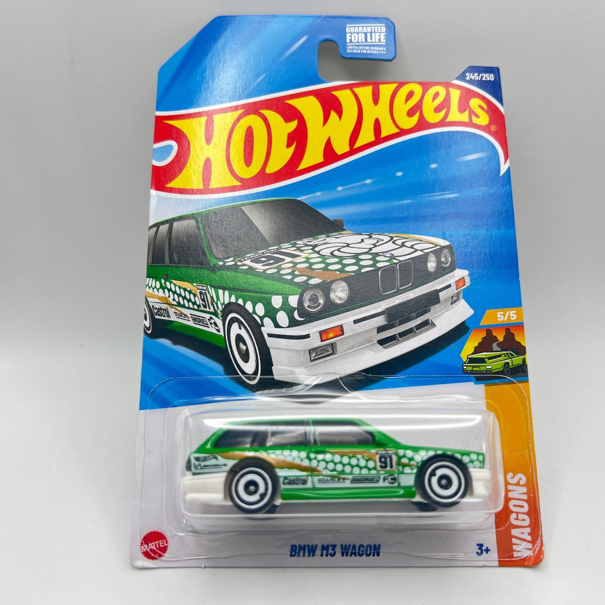 Hot Wheels BMW M3 Wagon 245/250 Wagons 5/5 Green Castrol Team HW 91