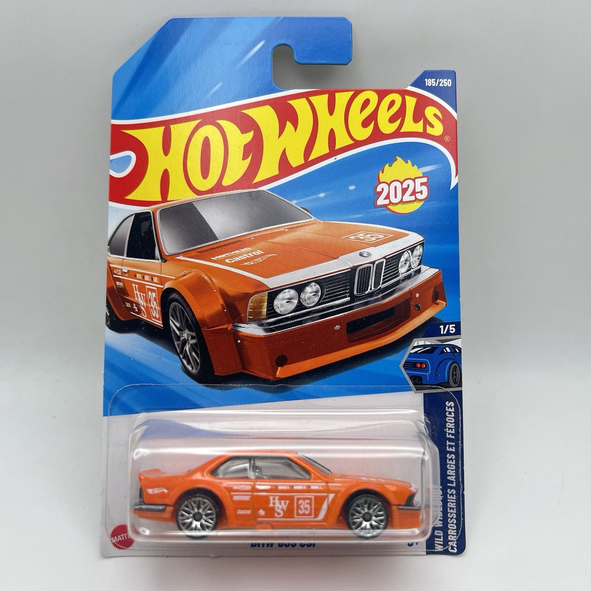 BMW 635 CSi 185/250 Hot Wheels 2025  Wild Widebody 1/5 orange