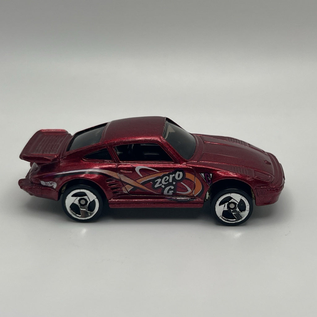 HOT WHEELS #856 - RED - PORSCHE 930 - ZERO G MAROON LOOSE