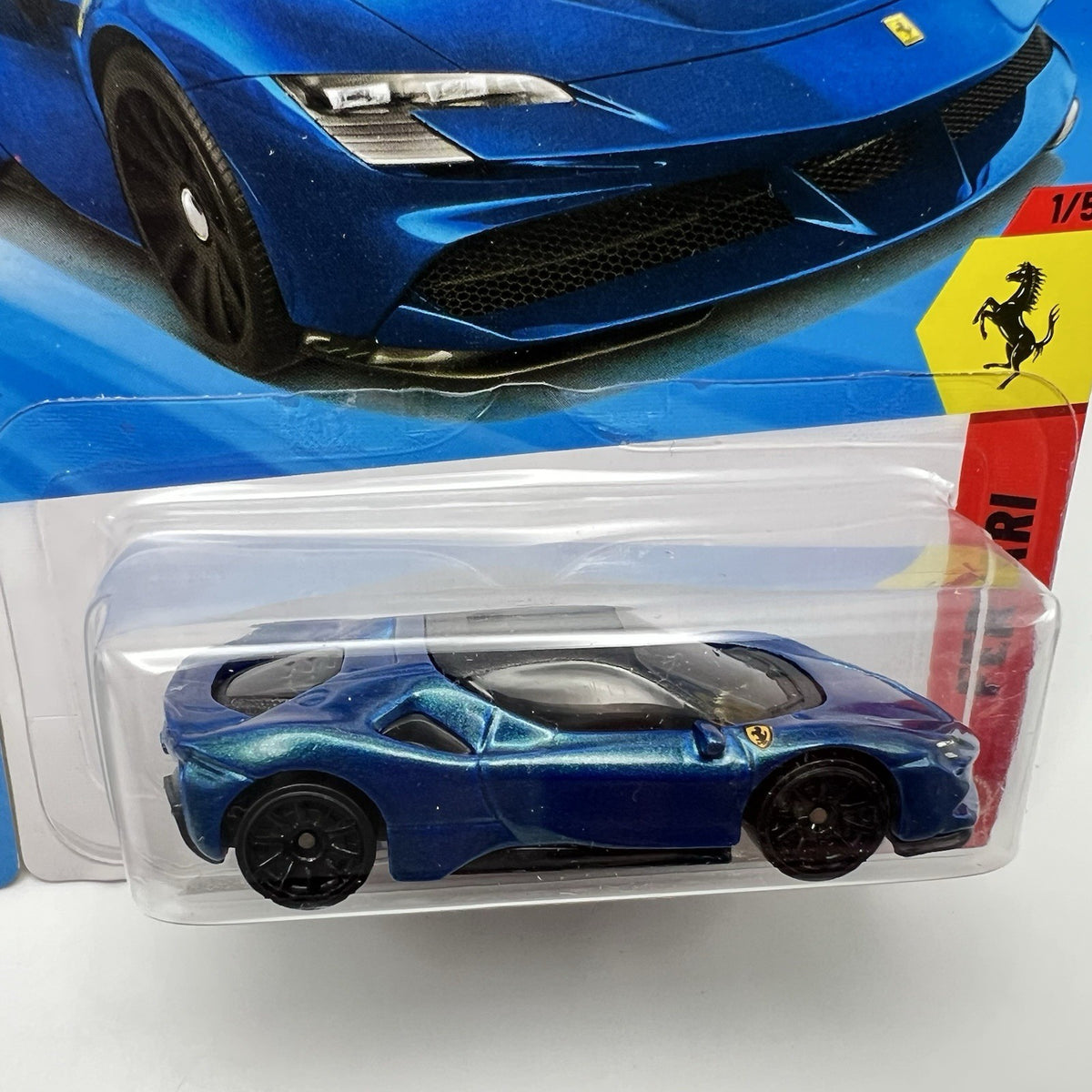Hot Wheels 2019 Ferrari SF90 Stradale Twin Turbo Hypercar Lot of 2 Grey & Blue
