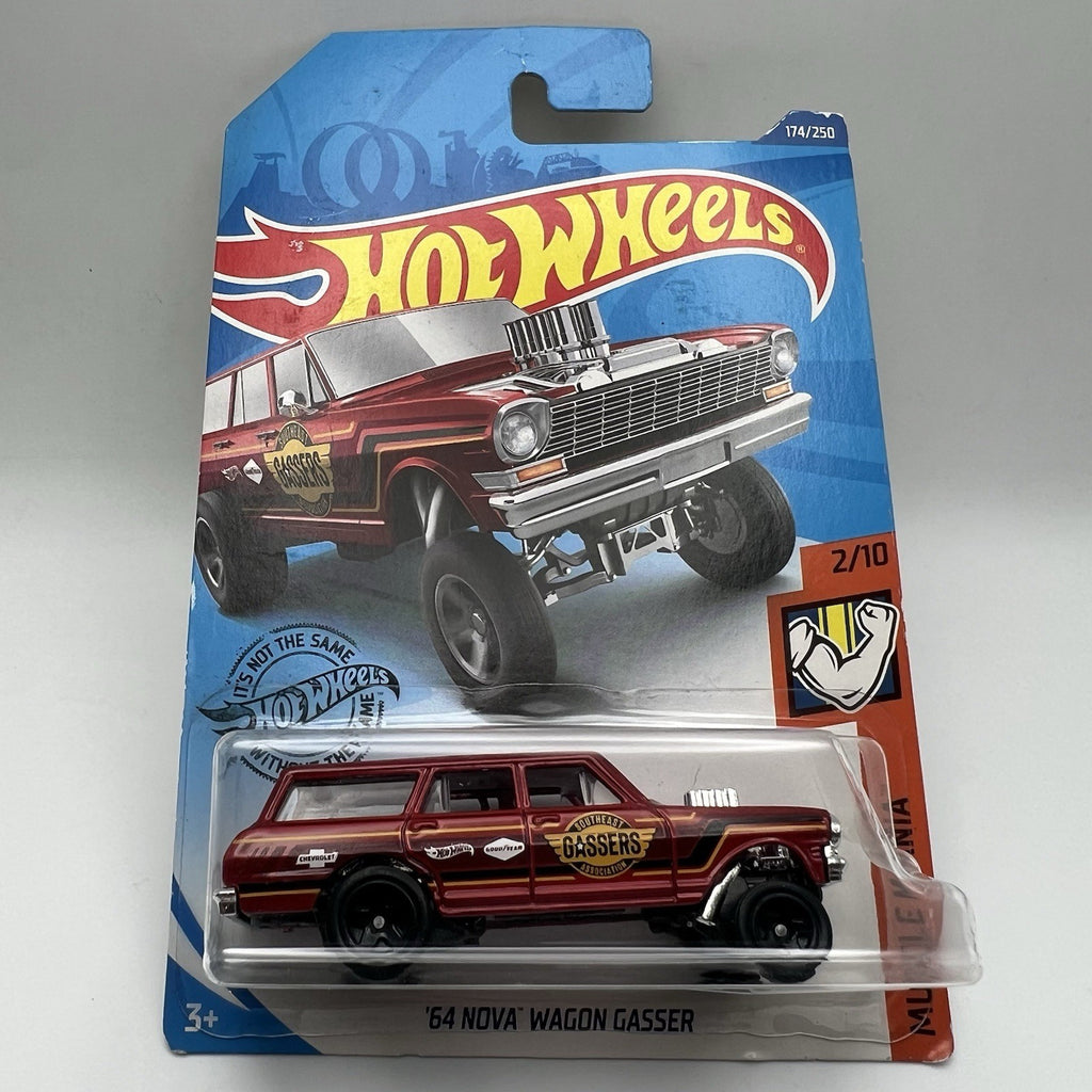2020 Hot Wheels #174 '64 Nova Wagon Gasser Red HW Muscle Mania 1:64 NIP 5sp
