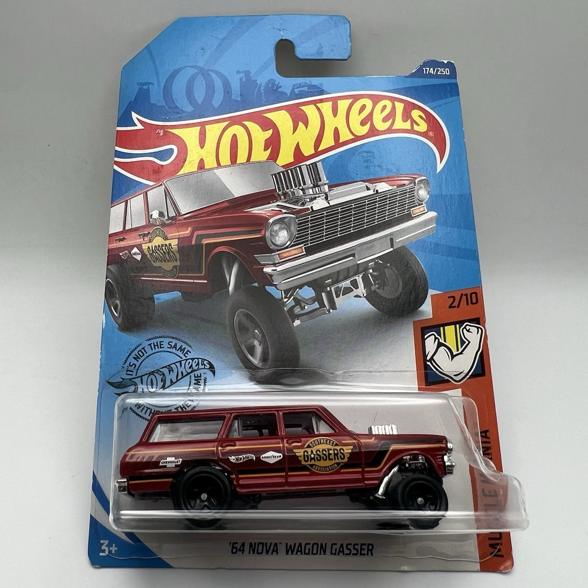 2020 Hot Wheels #174 '64 Nova Wagon Gasser Red HW Muscle Mania 1:64 NIP 5sp