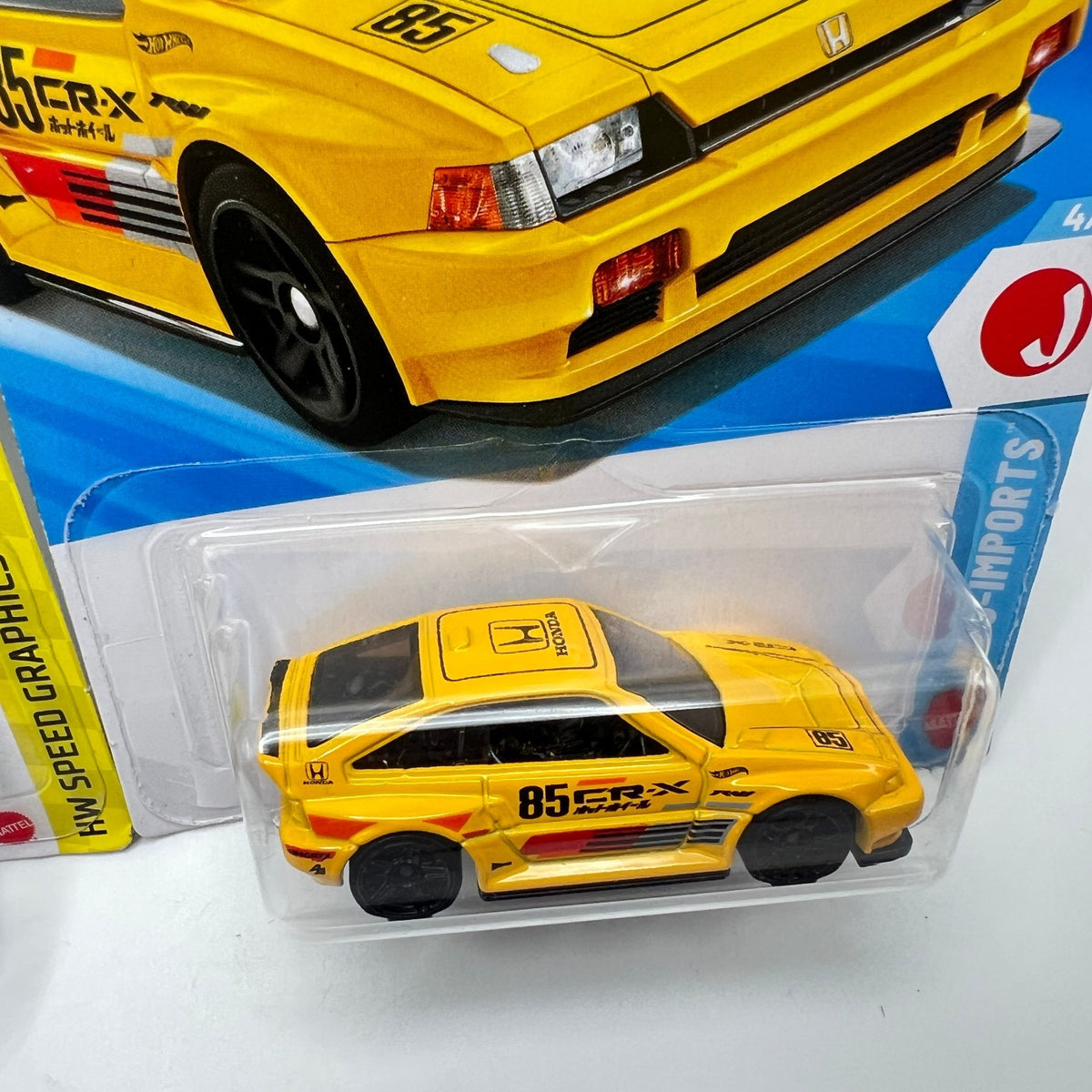 Hot Wheels 1985 Honda CR-X Lot of 2 Black 90/250 + Yellow 89/250 J-Imports