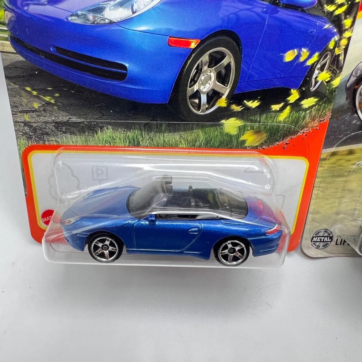 Matchbox Porsche 911 Carrera Cabriolet Lot of 2 Blue Silver 1:64