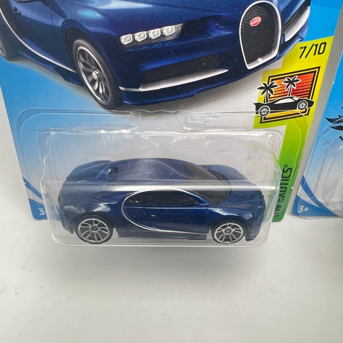 Hot Wheels '16 Bugatti Chiron Lot of 2 Blue 236/250 HW Month + Black 89/250