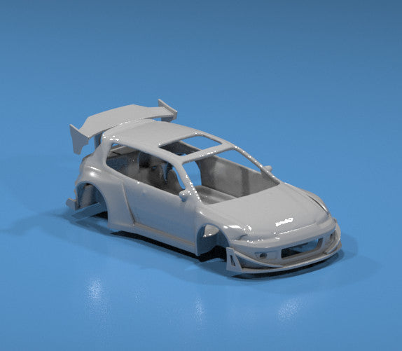 Pandem Style Wide Body Kit for Hot Wheels Honda Civic EG Hatchback - Resin