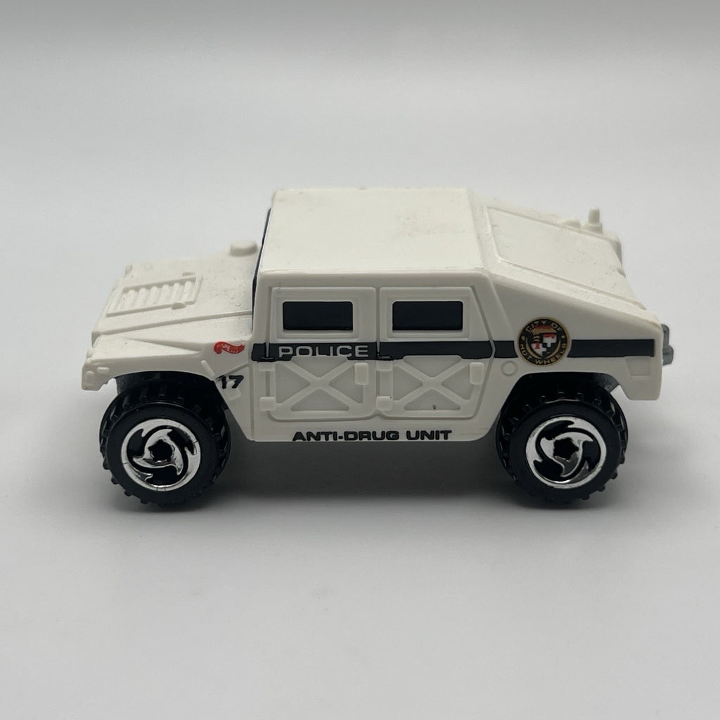 1991 Hot Wheels Humvee Police #17 Anti-Drug Hummer Unit 1/64 Police Force (Mint)