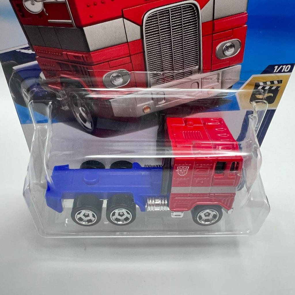 2025 Hot Wheels Transformers Optimus Prime Red HW Screen Time 1/10 27/250