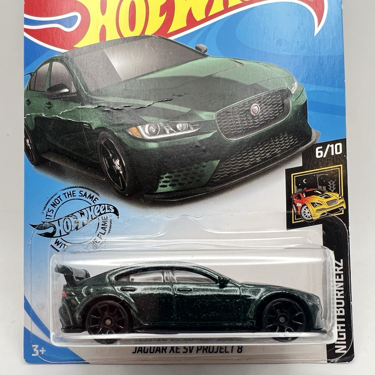 Hot Wheels Nightburnerz 6/10 Jaguar XE SV Project 8 171/250 Green