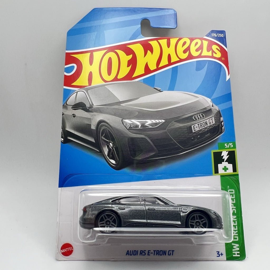 HOT WHEELS 176/250 AUDI RS E-TRON GT -Dark Grey Metallic-HW Green Speed 5/5 NEW