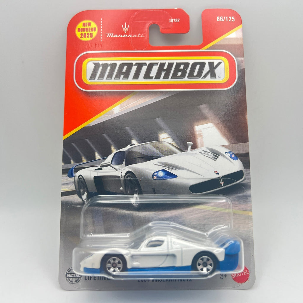 Matchbox 2004 Maserati MC12 White Blue 86/125 The Vault