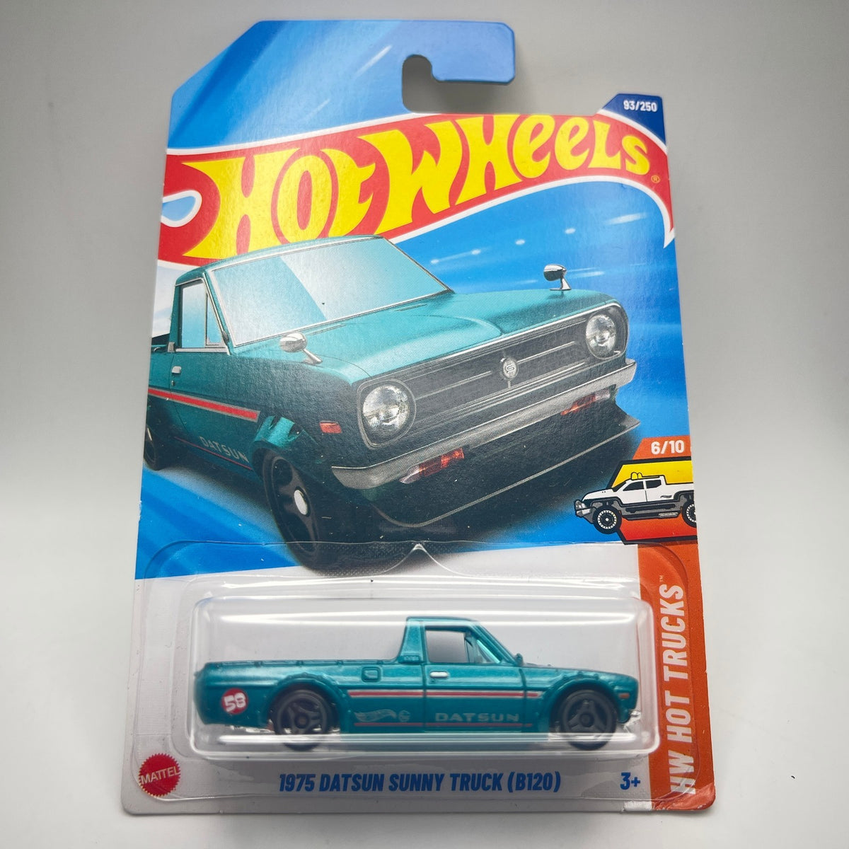 Hot Wheels 1975 Datsun Sunny Truck B120 93/250 Hot Trucks 6/10 Teal