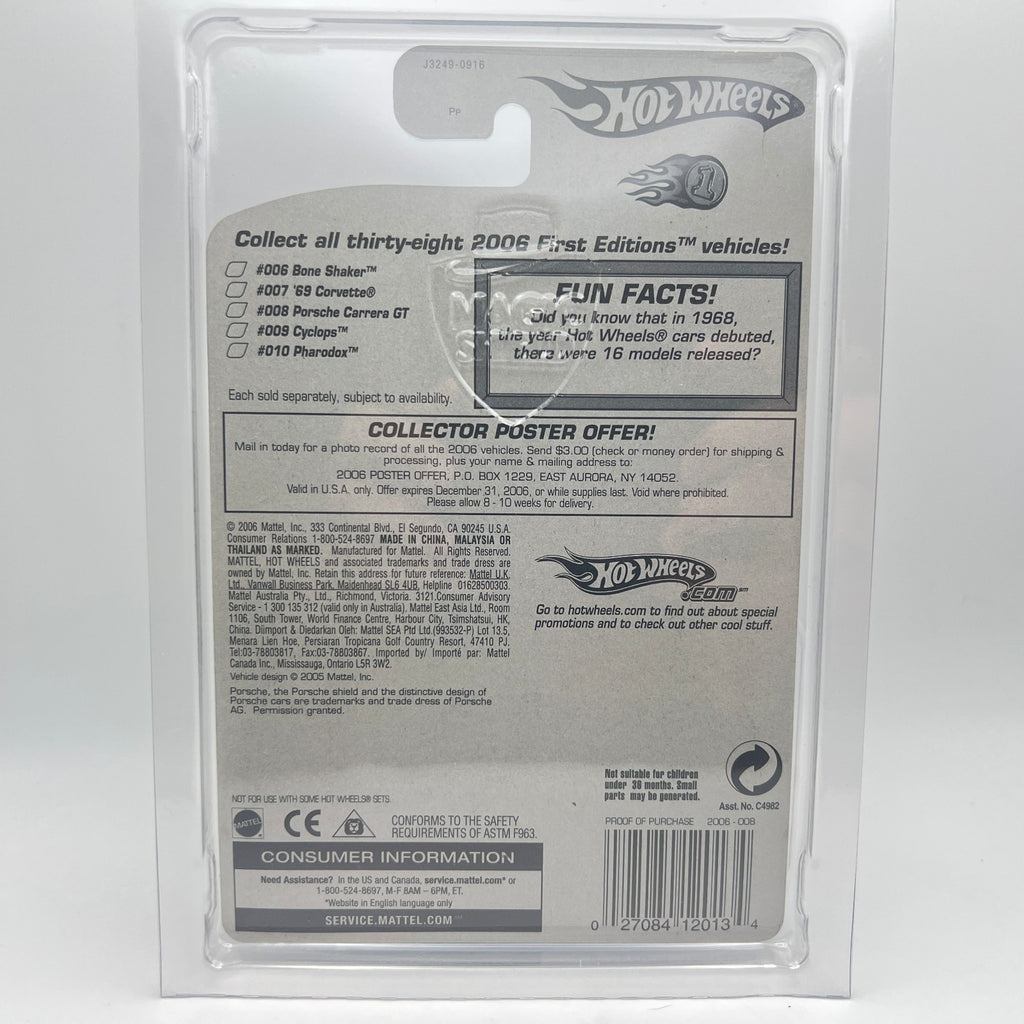 Hot Wheels Porsche Carrera GT Silver 2006 First Editions #008