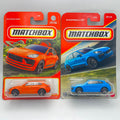 Matchbox Porsche Macan Lot of 2 Orange 2022 11/100 + Blue Macan S 64/125 1:64