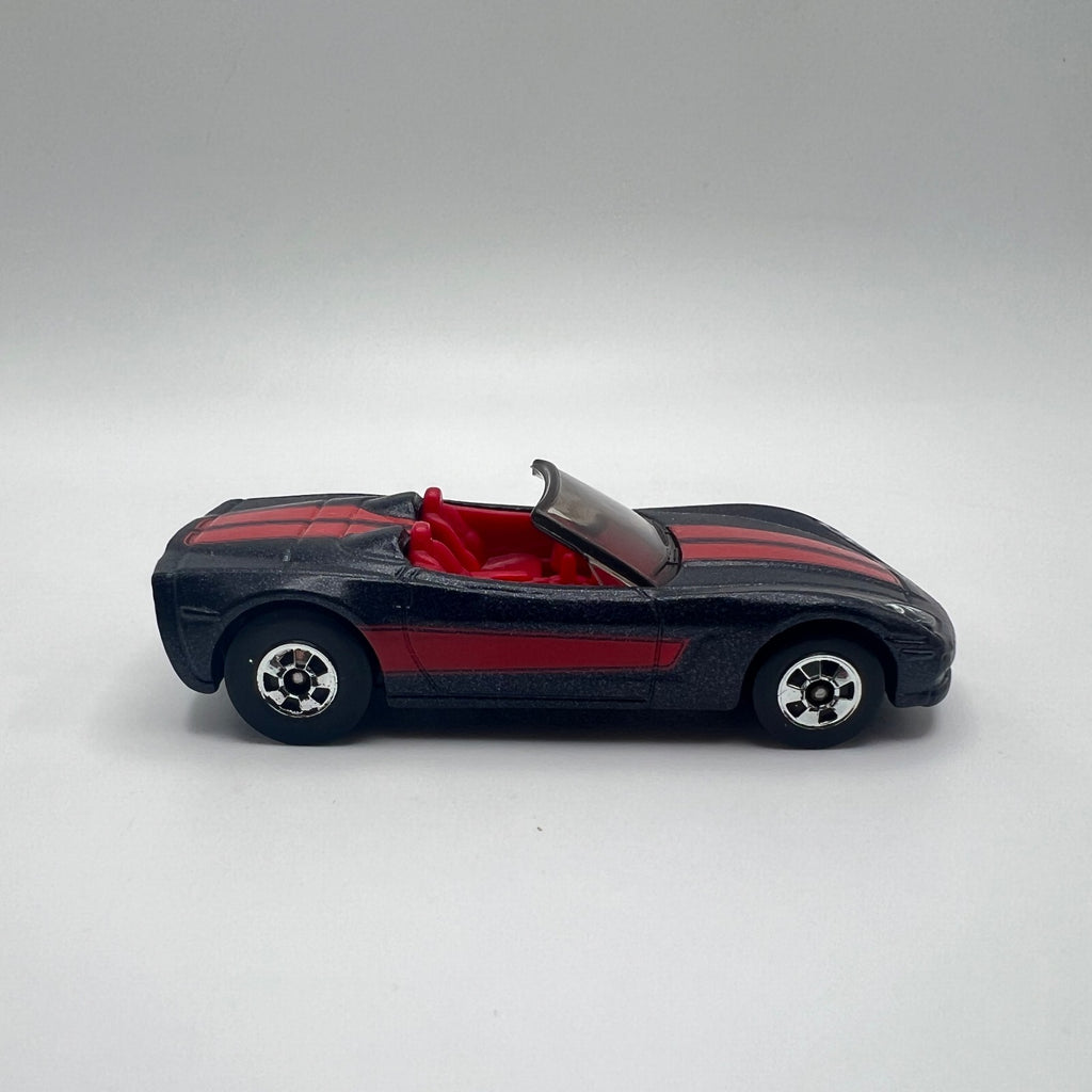 Hot Wheels Corvette C6 Convertible Black Red Stripes LOOSE 1/64