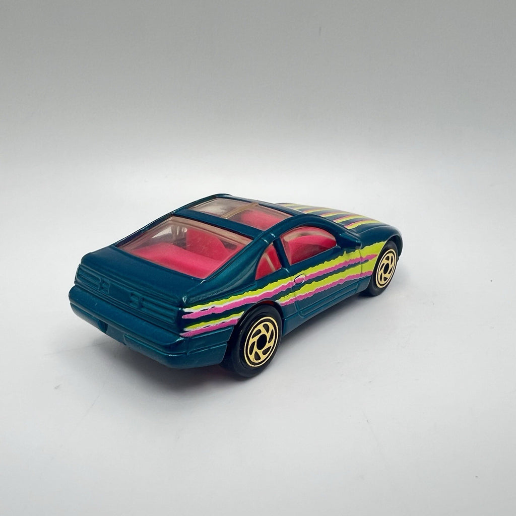 Matchbox 1993 Super-Fast NISSAN 300-ZX #61 Aqua with Pink Interior