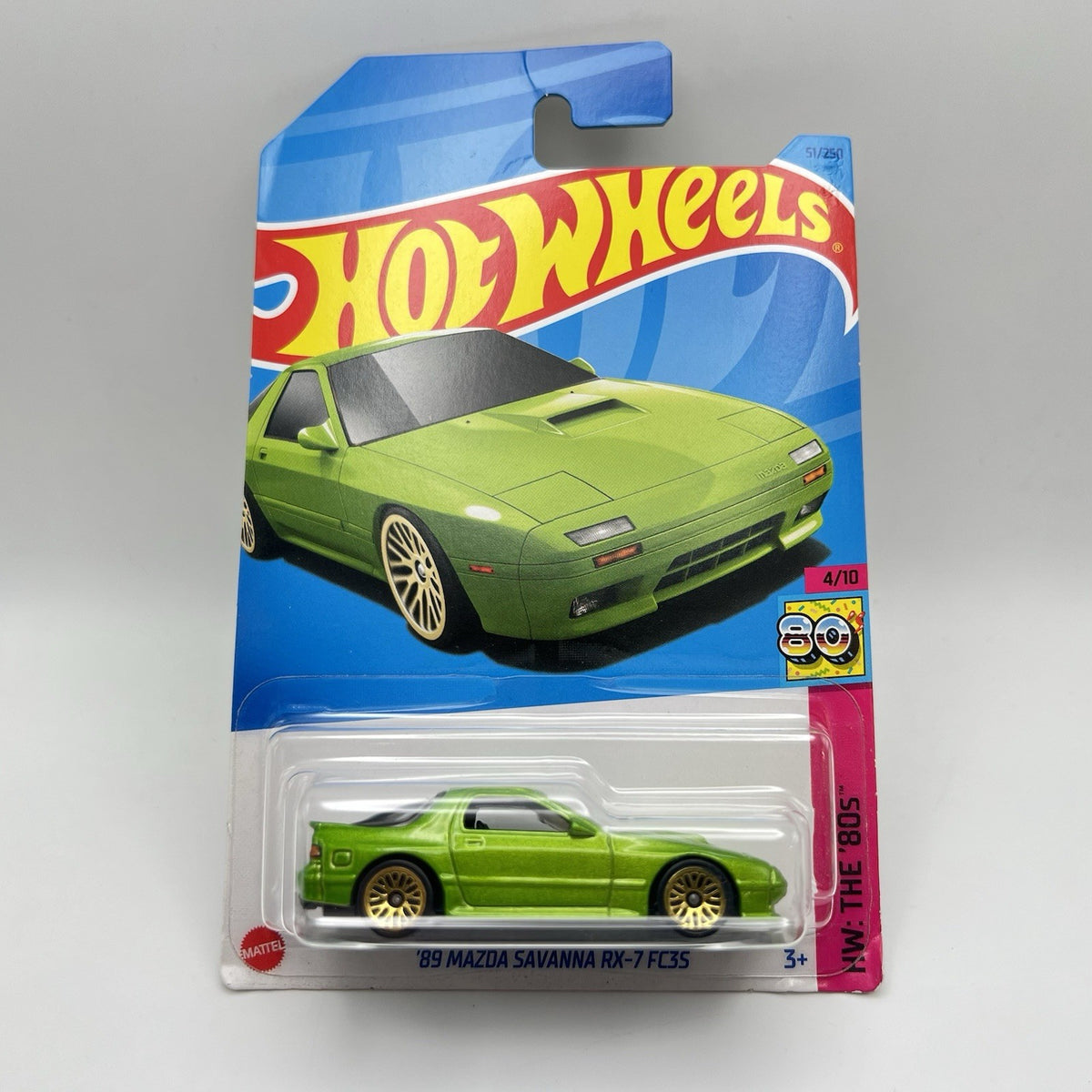 Hot Wheels '89 Mazda Savanna RX-7 FC35  (Green) HW The '80s 4/10 #51 2023