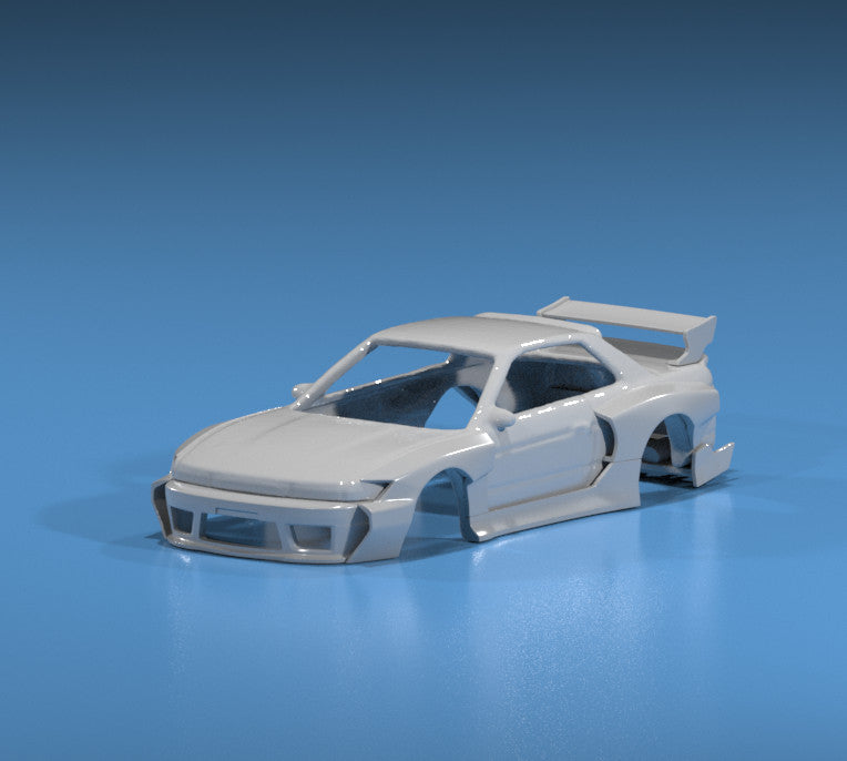 FatBoi Style Wide Body Kit for Hot Wheels Nissan Silvia S13 - Resin - 3d Printed