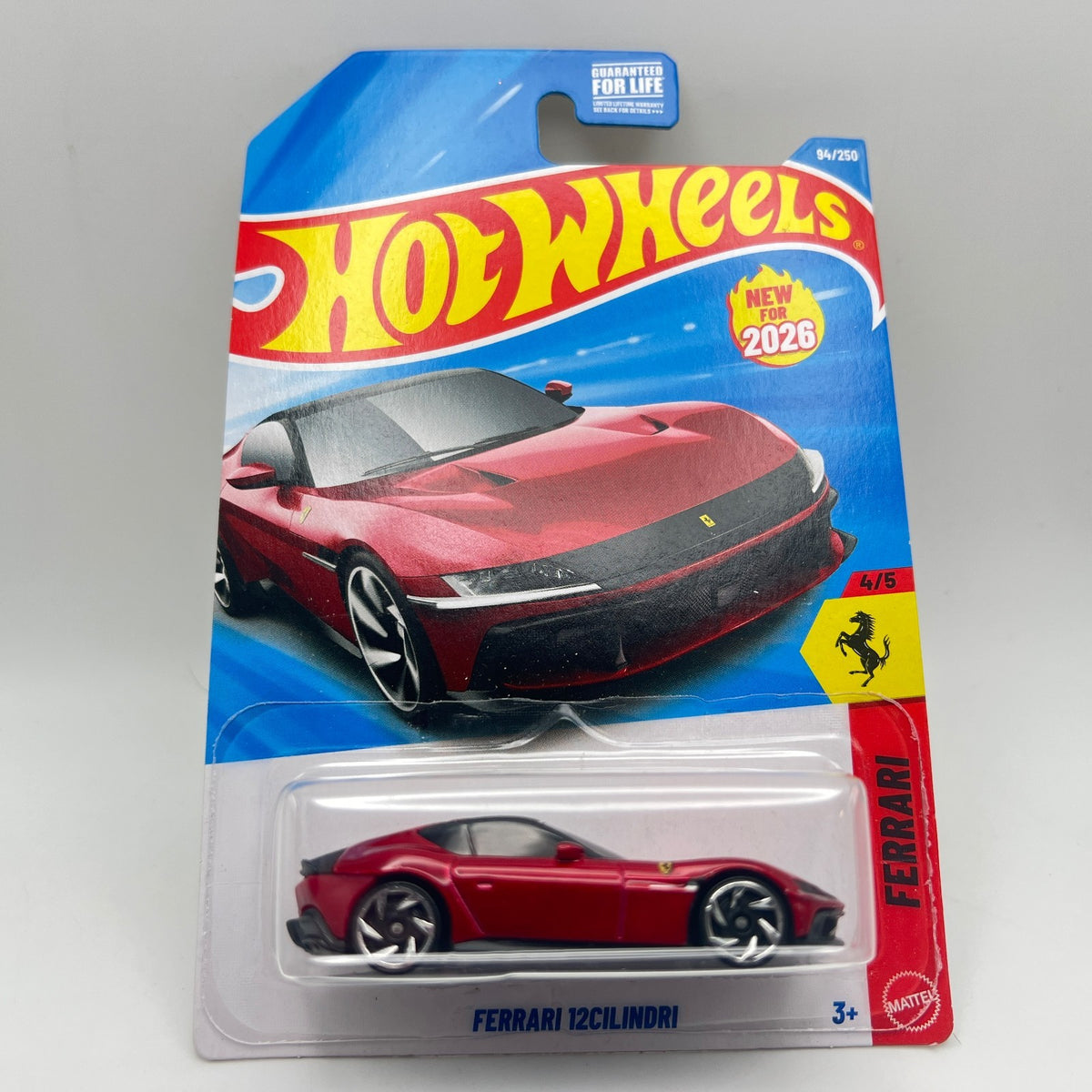 Hot Wheels Ferrari 12Cilindri Red 94/250 HW Ferrari 4/5 1:64 Diecast