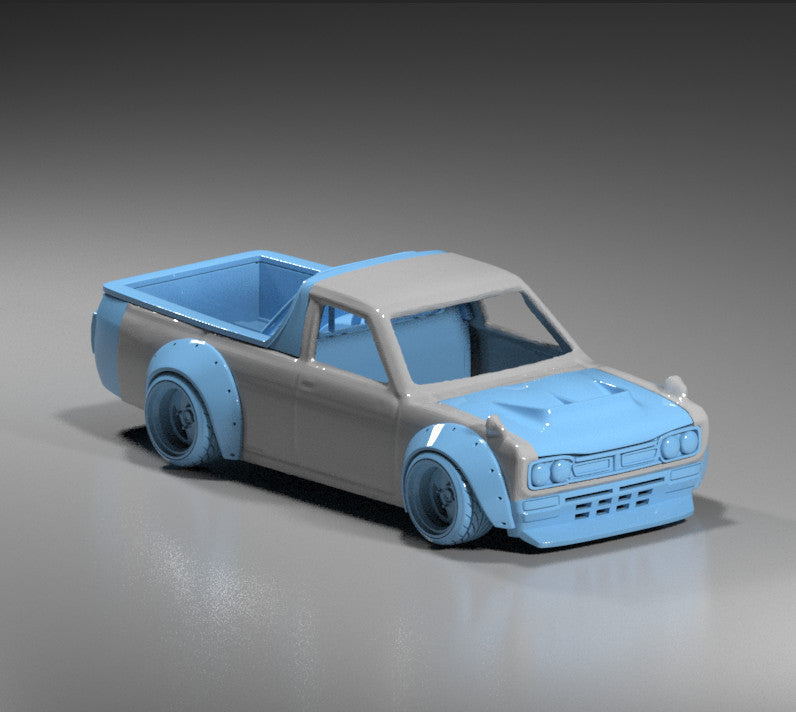 Hakotora Pickup Conversion Kit for Hot Wheels Datsun 510 Wagon - Resin