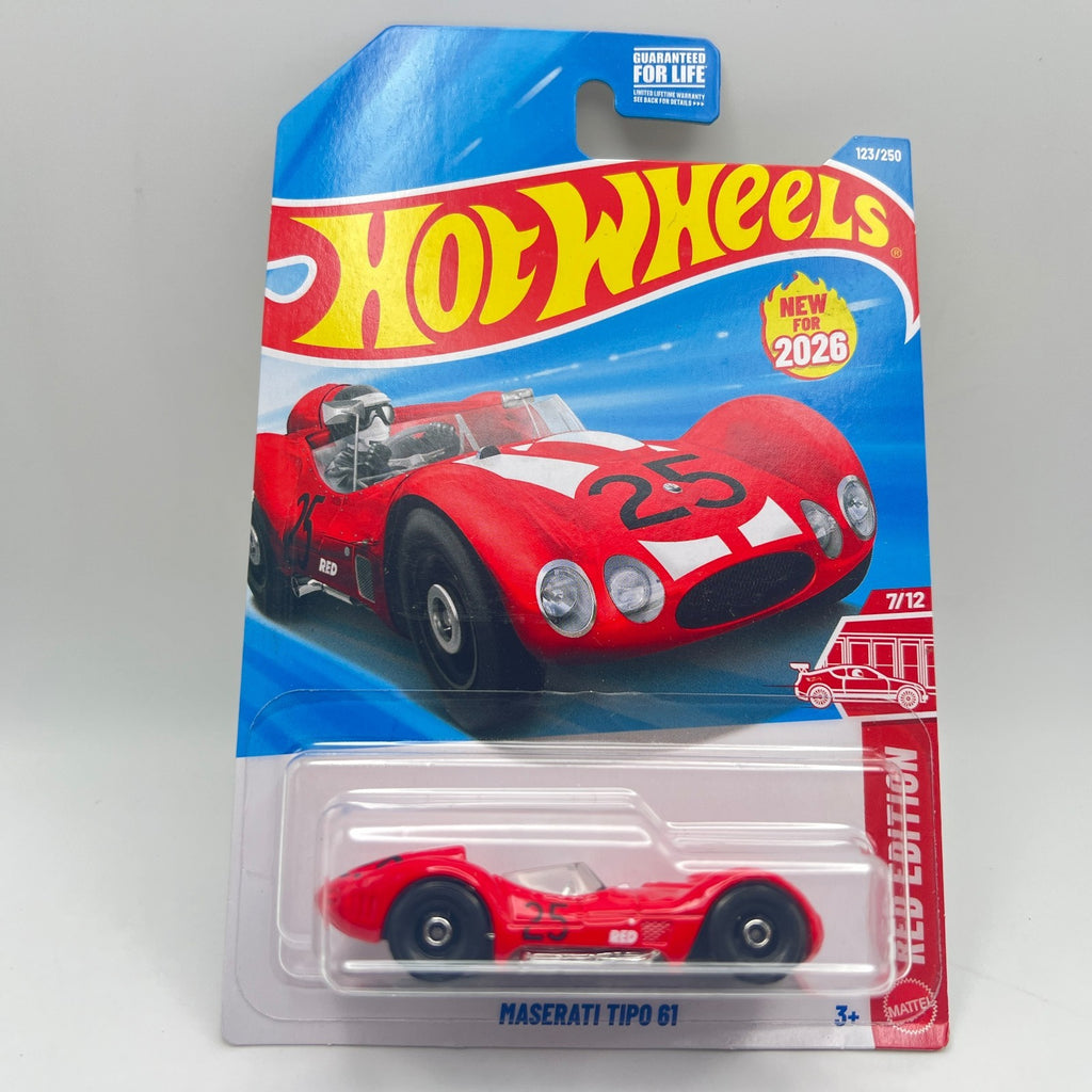 Hot Wheels Maserati Tipo 61 Red Edition 7/12 123/250 Target Exclusive New 2026