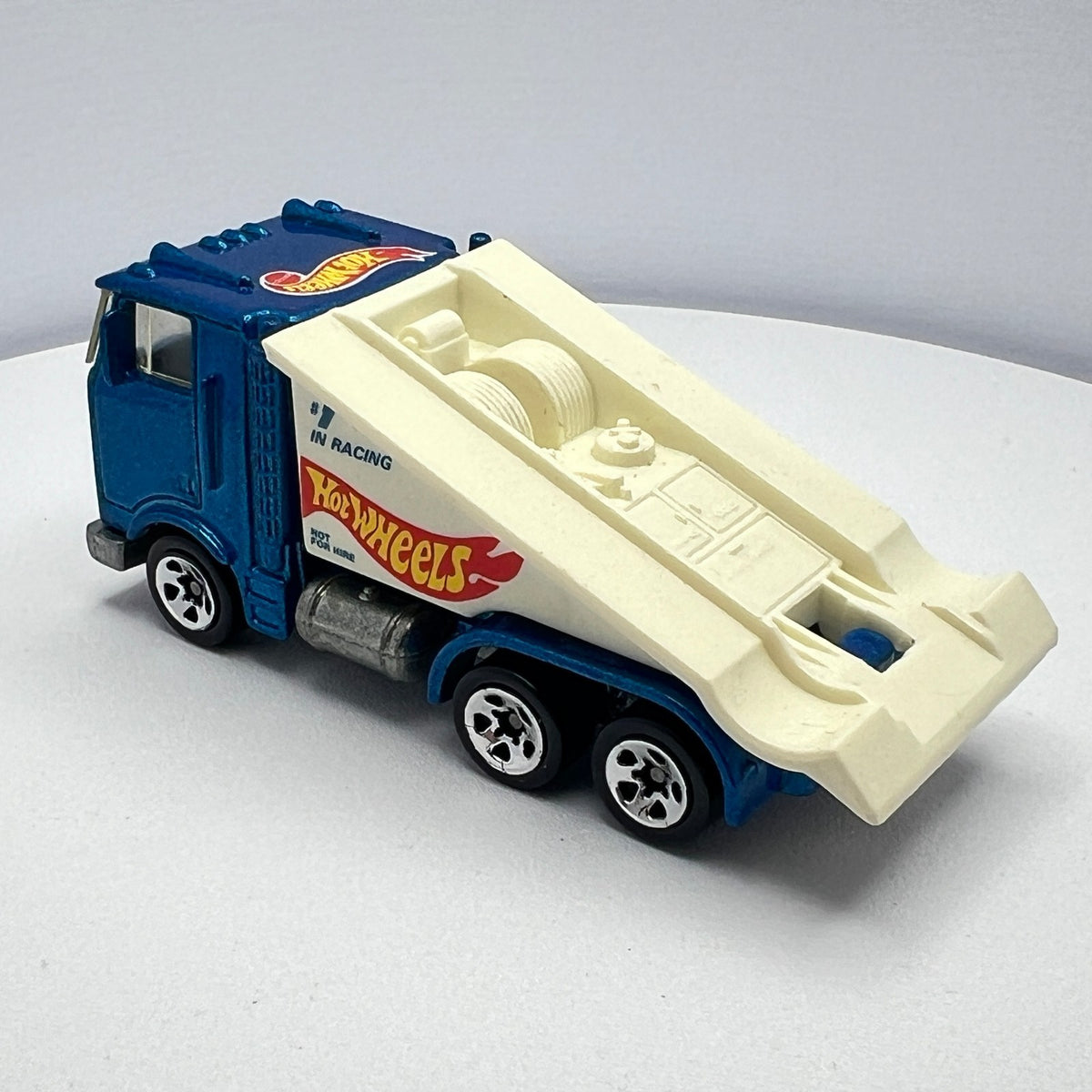 Hot Wheels Ramp Truck Blue #1 In Racing Not For Hire LOOSE 1/64