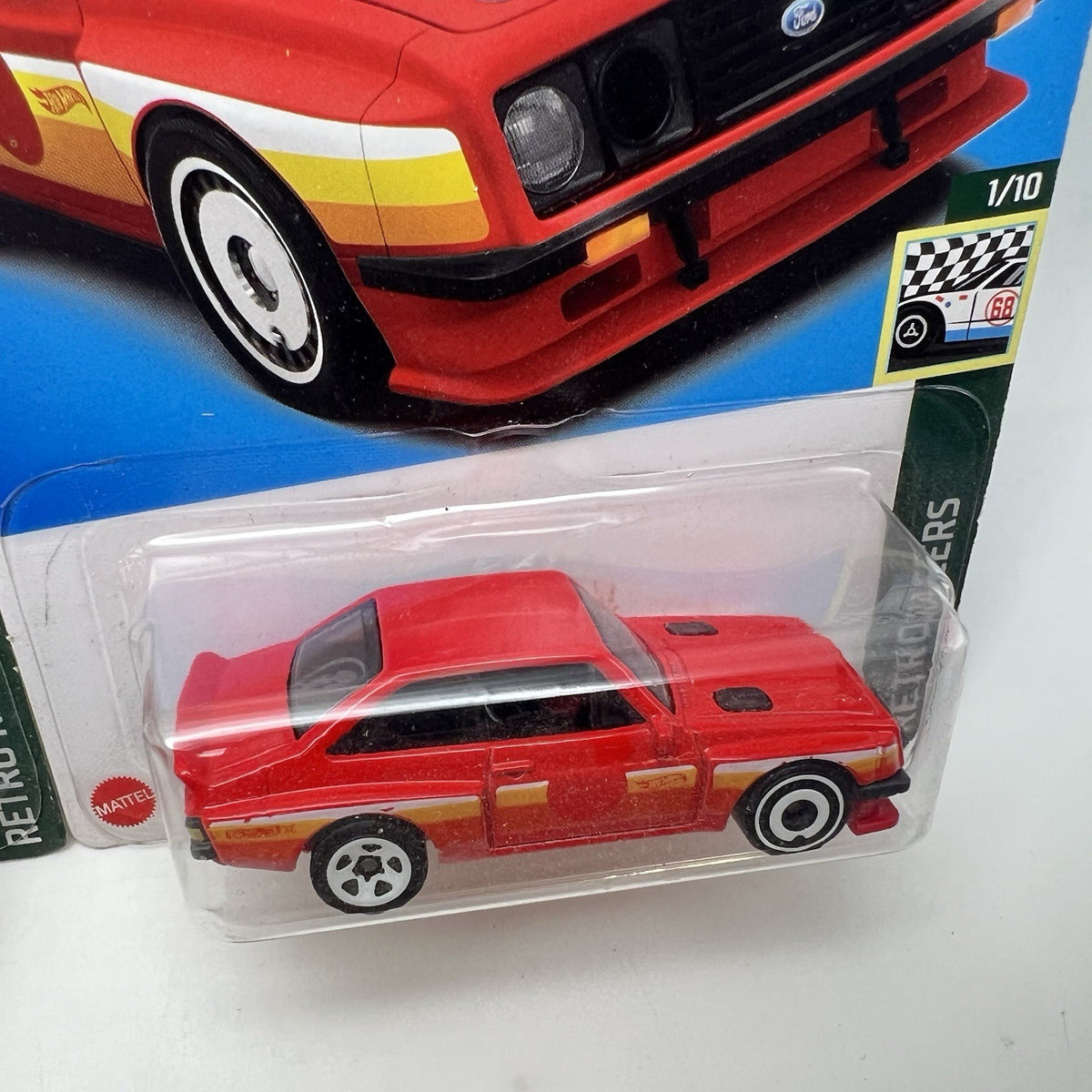 2023 Hot Wheels Retro Racers Ford Escort RS2000 1/10 Red and White Colors HW#354