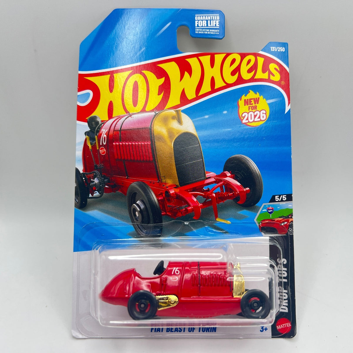 Hot Wheels Fiat Beast of Turin 131/250 Drop Tops 5/5 Red 1:64 Diecast