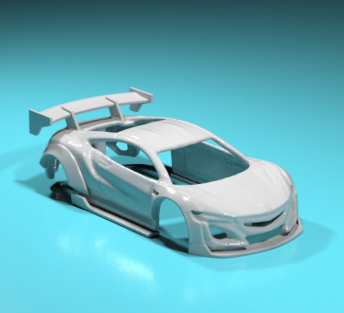 Liberty Walk Style Wide Body Kit for Hot Wheels '17 Honda NSX - Resin
