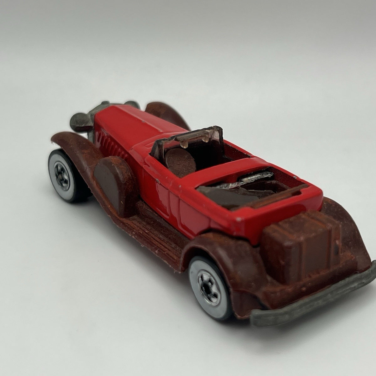 Vintage 1976 Hot Wheels ‘31 Doozie, Red/Burgundy White Walls No Top