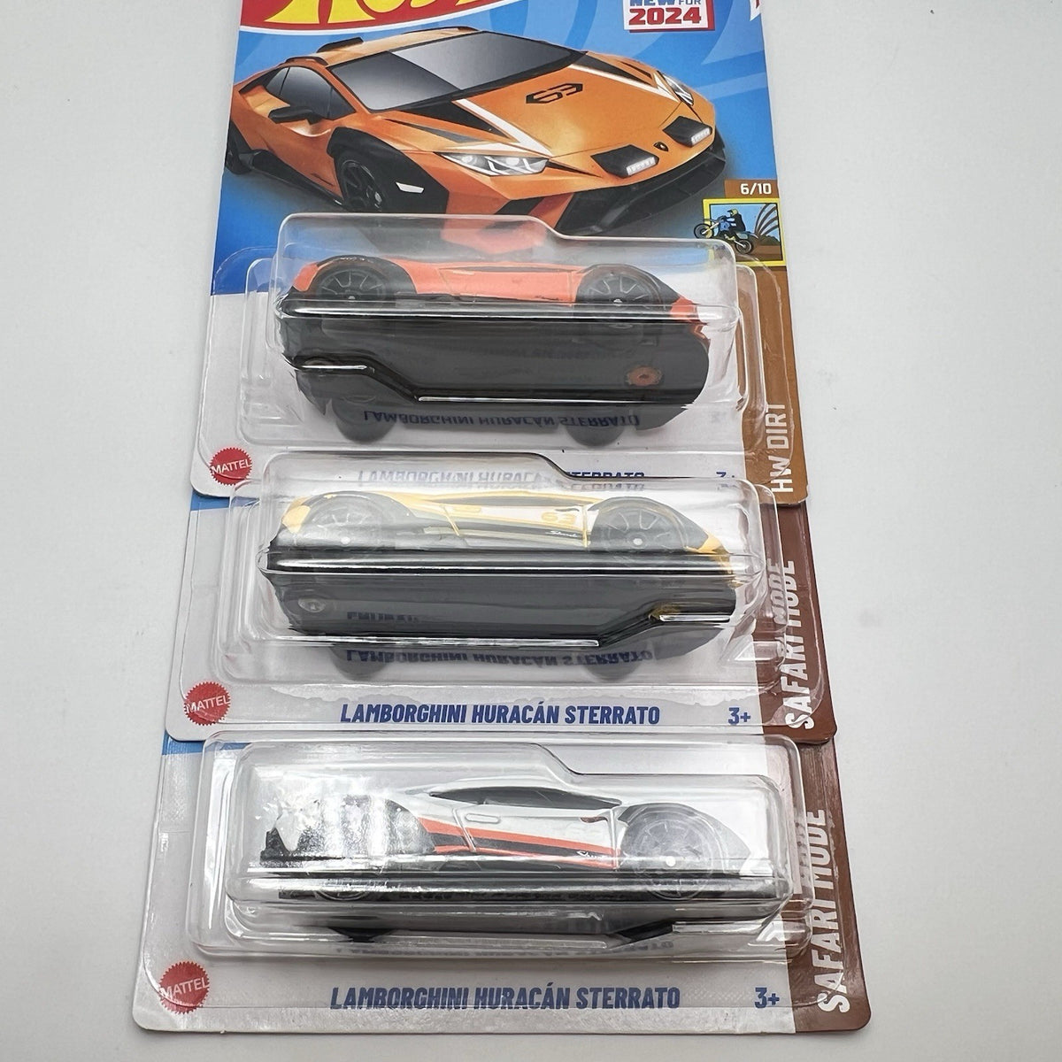 LOT OF 3 - 2024 & 2025 HOT WHEELS LAMBORGHINI HURACAN STERRATO SAFARI MODE DIRT