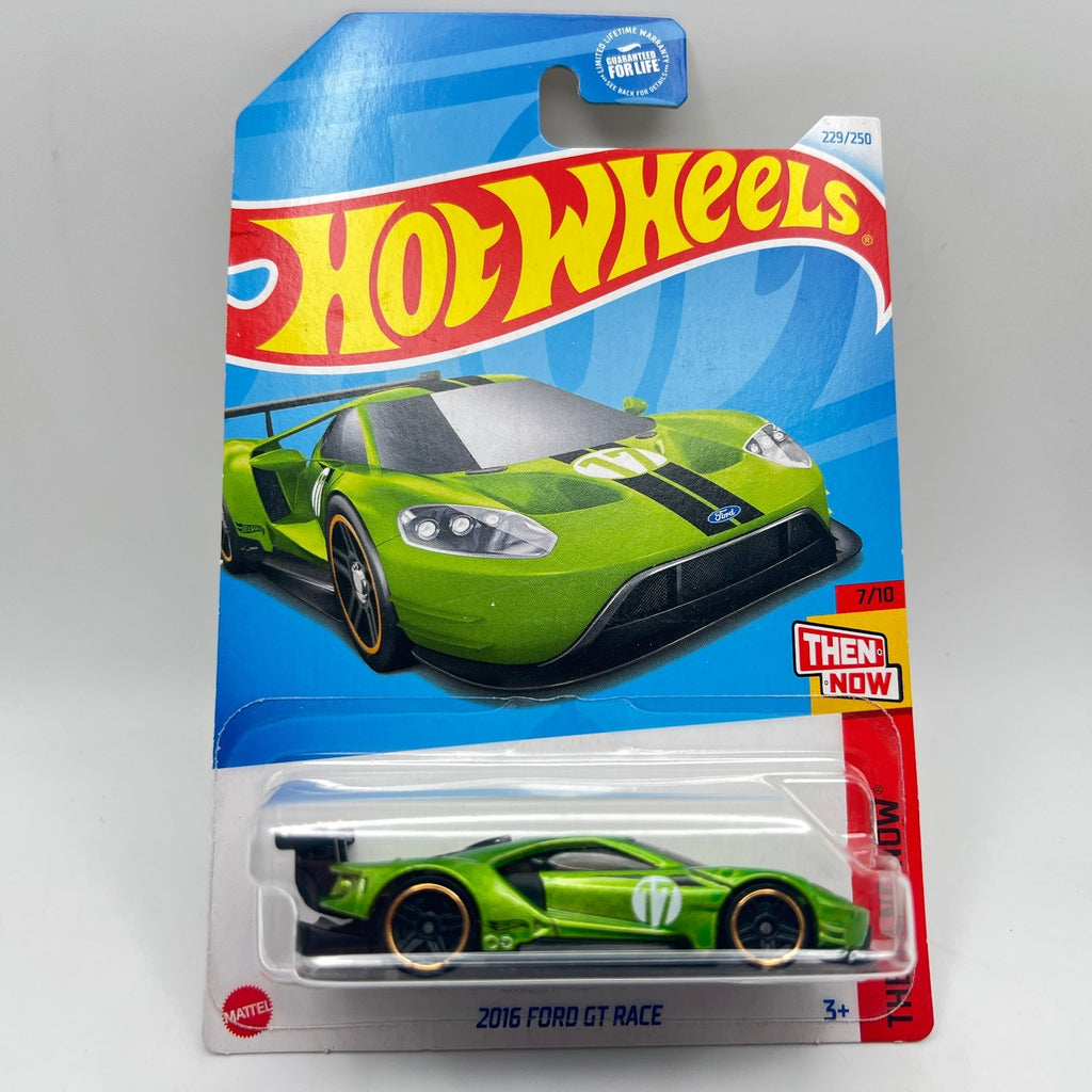 Hot Wheels 2016 Ford GT Race 229/250 Then and Now 7/10 Green 1:64