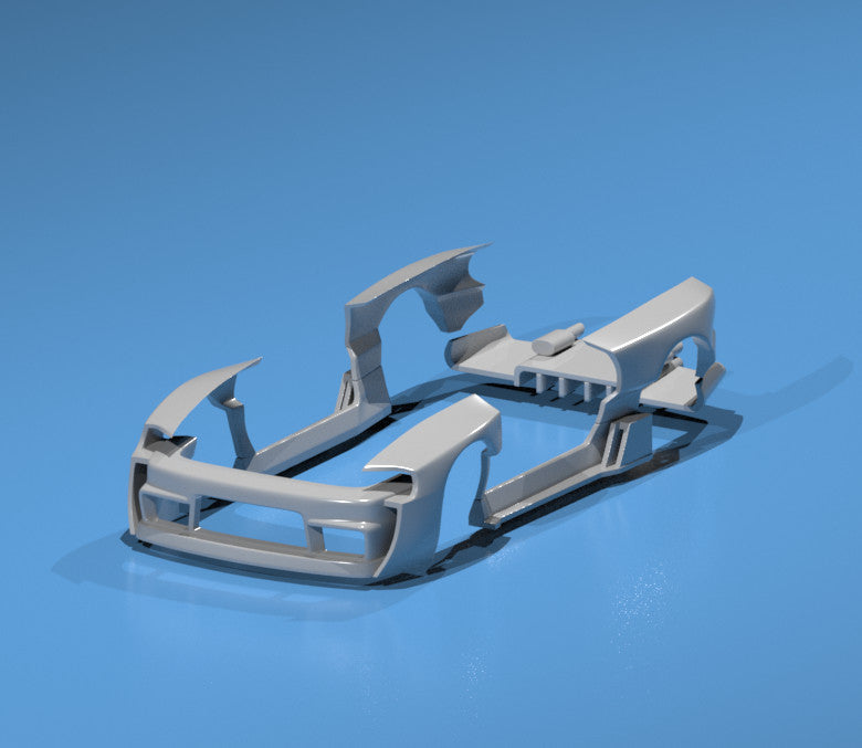 FatBoi Style Wide Body Kit for Hot Wheels Subaru 22B - Resin - 3d Printed
