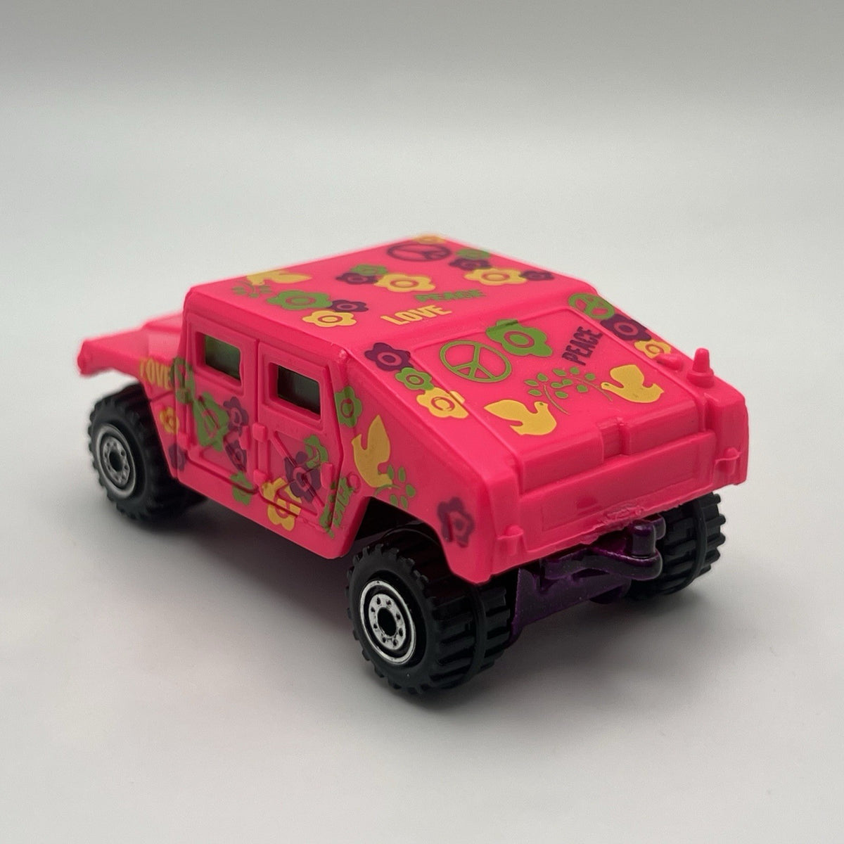 HOT WHEELS 1:64 1995 HUMMER #396 PINK BOD MOD BIG TIRES MINT MALAYSIA