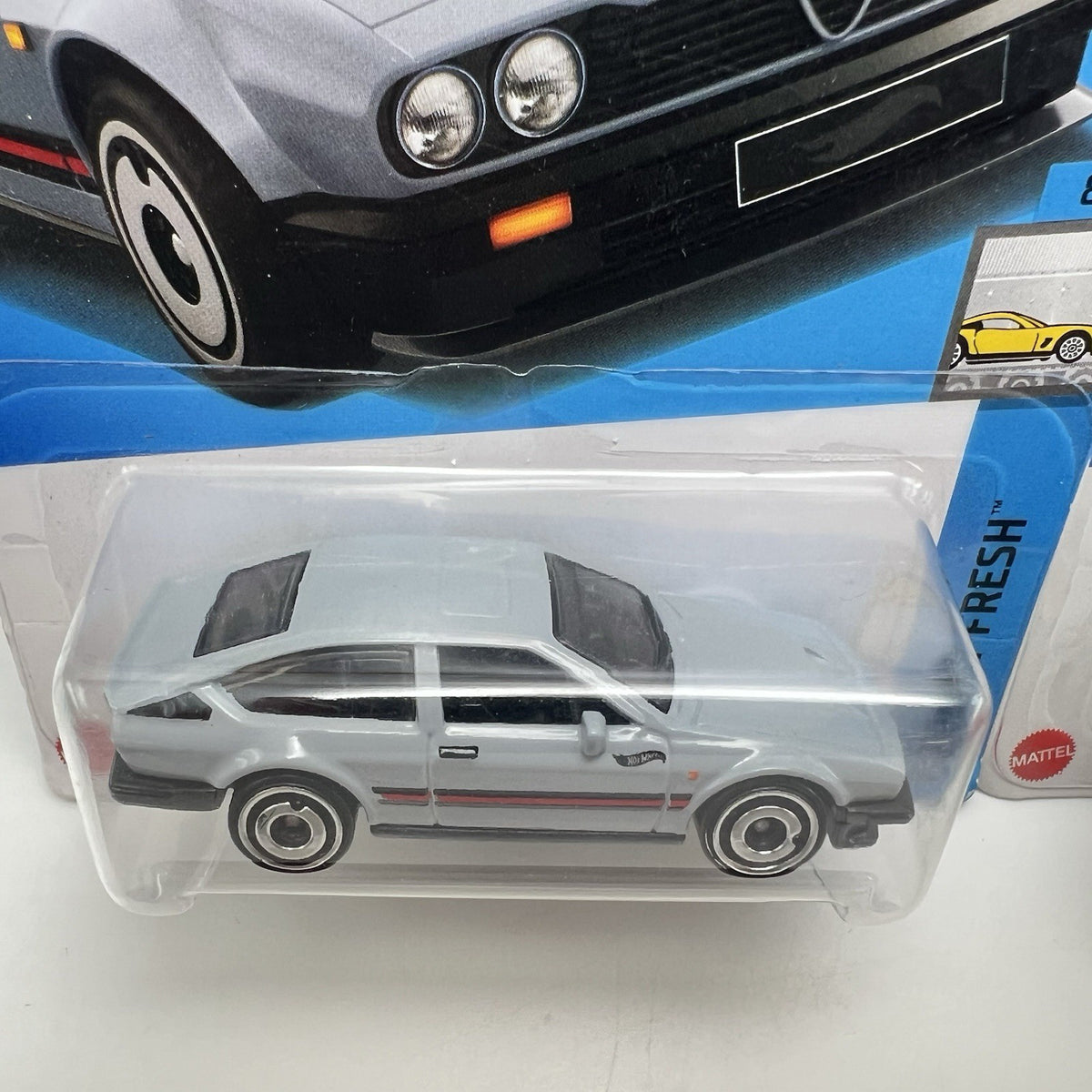 Hot Wheels Alfa Romeo GTV6 Lot of 2 White Retro Racer Gray Factory Fresh Carded