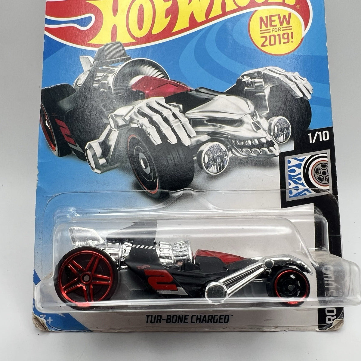 Hot Wheels TUR-BONE CHARGED Rod Squad #145 2019 #1/10 Matte Black/Red/Chrome