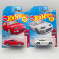 Hot Wheels Nissan 300ZX Twin Turbo Lot of 2 Red & White 110/250 Nissan 3/5