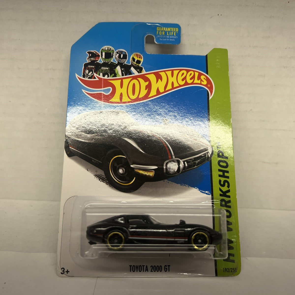 2014 HOT WHEELS BLACK TOYOTA 2000 GT, HW WORKSHOP / ALL STARS, HW #192/250, VHTF