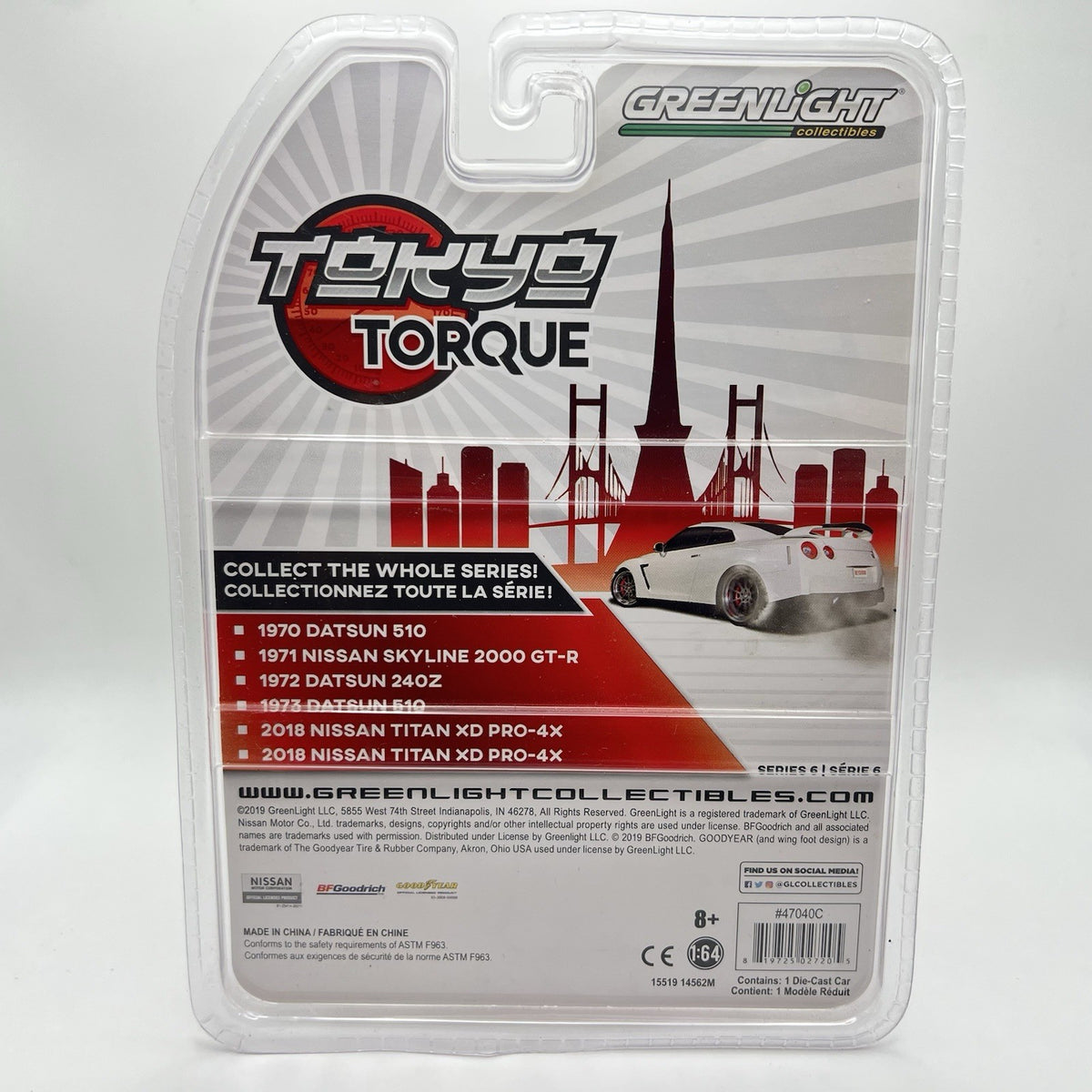 1/64 GREENLIGHT TOKYO TORQUE 1972 DATSUN 240Z #12 RALLY RED
