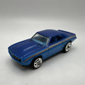 Hot Wheels Loose Larry's Garage Blue With Blue Interior '69 Chevy Camaro