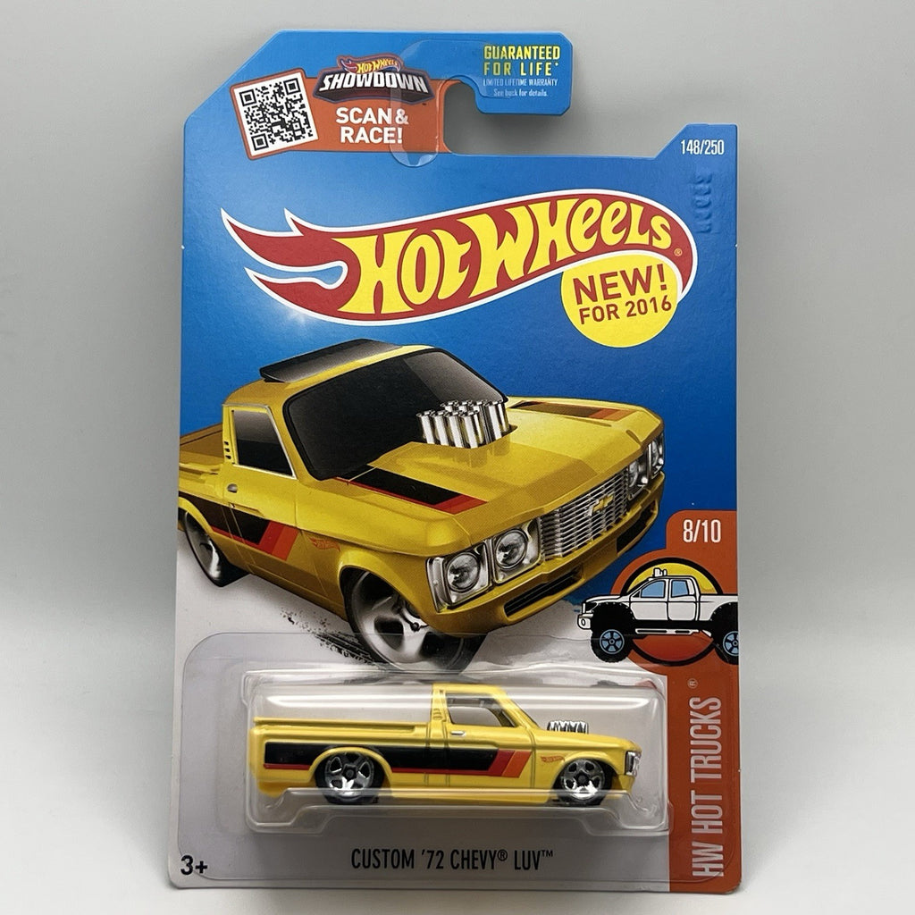 Hot Wheels Custom ‘72 Chevy Luv Yellow 2016 HW Hot Trucks 8/10 NIP
