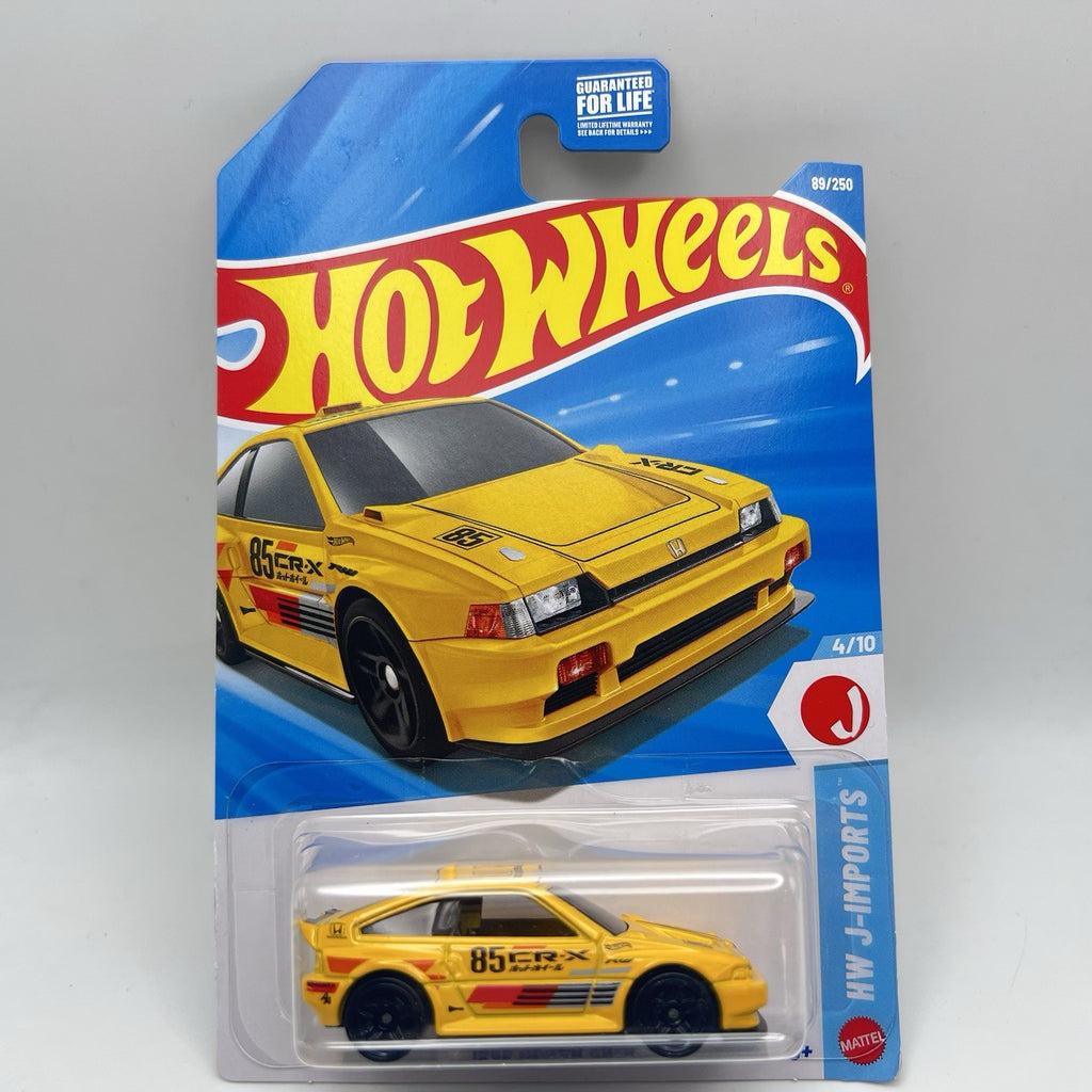 2026 Hot Wheels 1985 Honda CR-X Yellow JDM, J-IMPORTS #89
