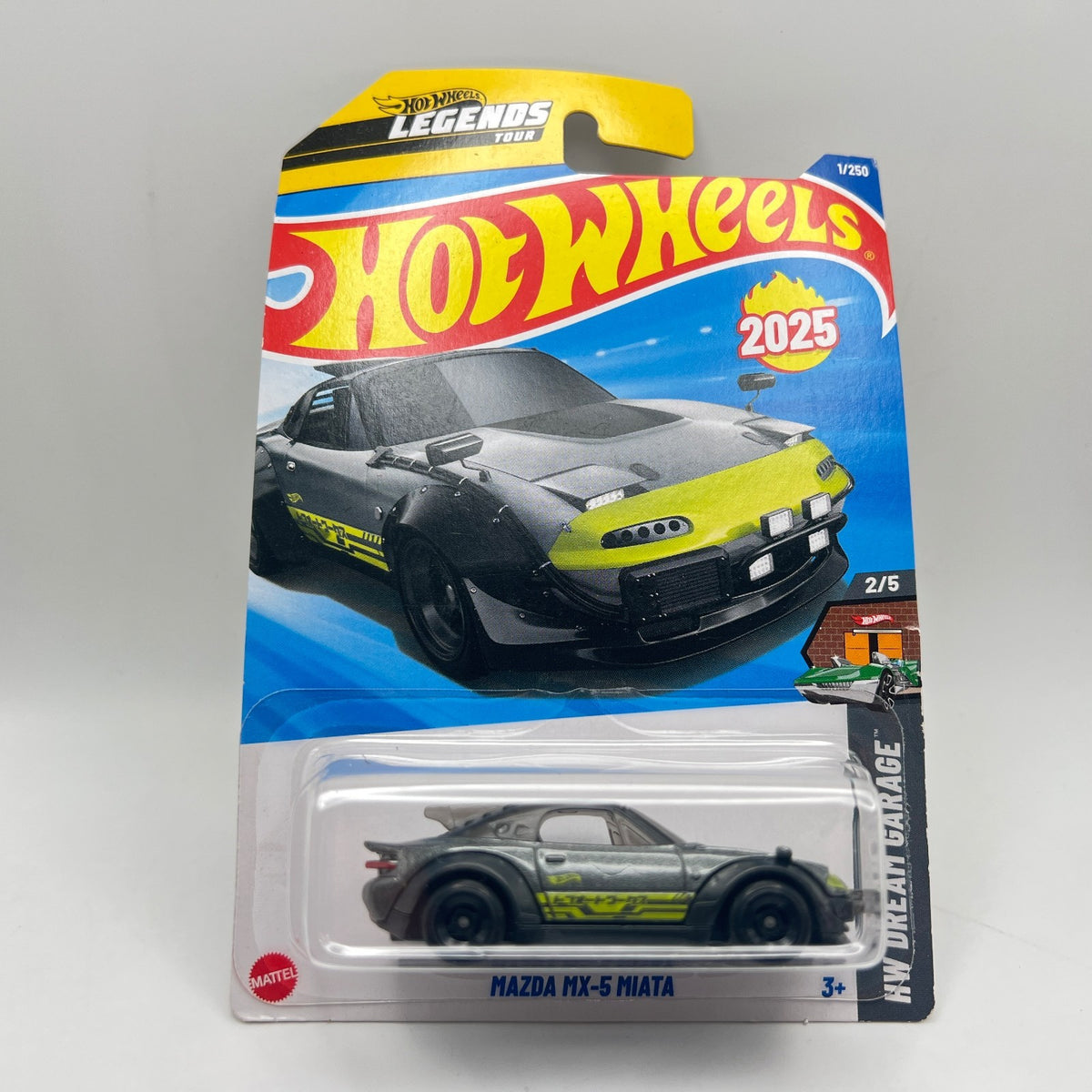 Hot Wheels Mazda MX-5 Miata Gray Legends Tour HW Dream Garage 2/5 1/250 2025