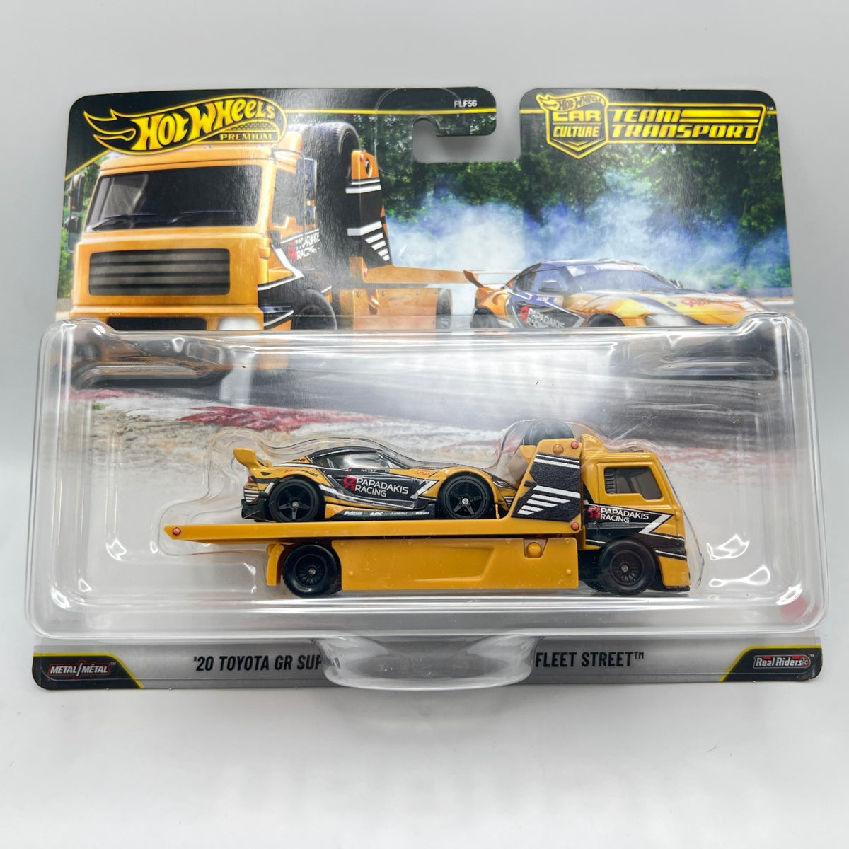 Hot Wheels Team Transport 20 Toyota GR Supra Fleet Street 86 Papadakis